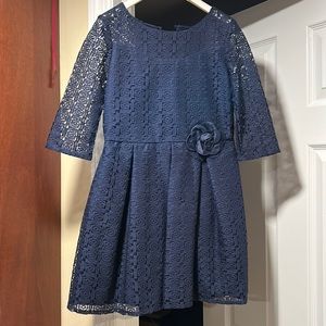 Blue lace dress